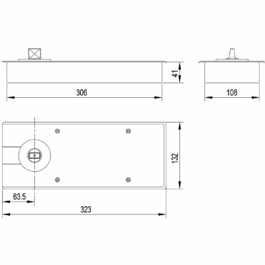 Floor box by Kinlong HD406 concealed closer