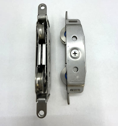 Tandem Door Rollers to suit timber doors - stainless steel