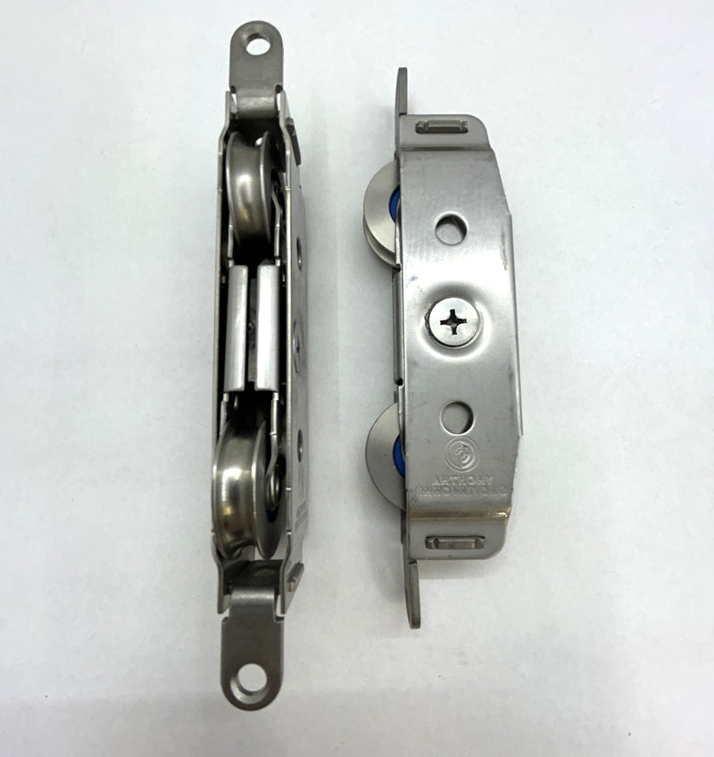 Tandem Door Rollers to suit timber doors - stainless steel