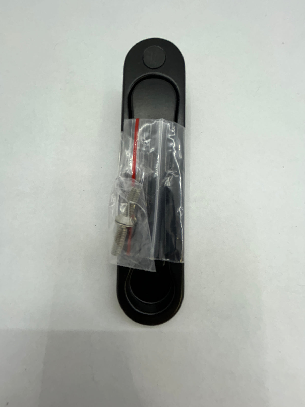 Recessed profile single sided lever handle for screens and window panels