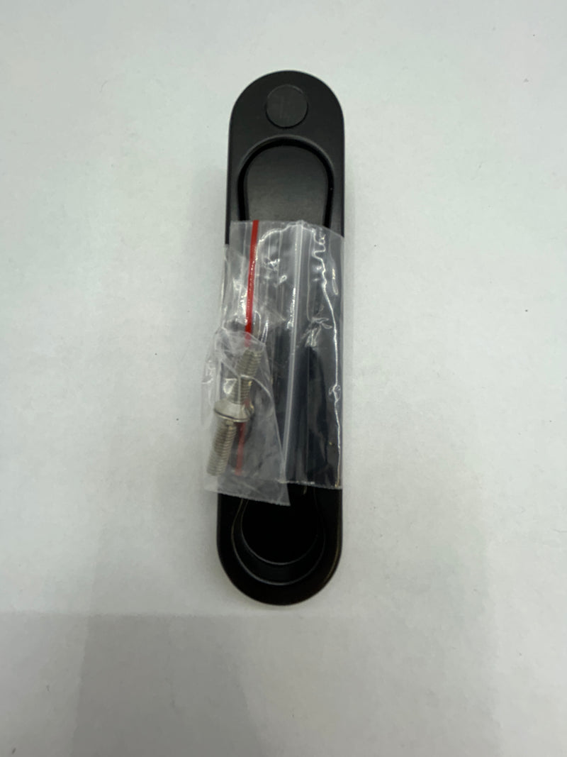 Recessed profile single sided lever handle for screens and window panels
