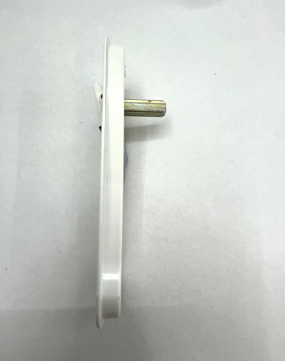 Recessed profile single sided lever handle for screens and window panels