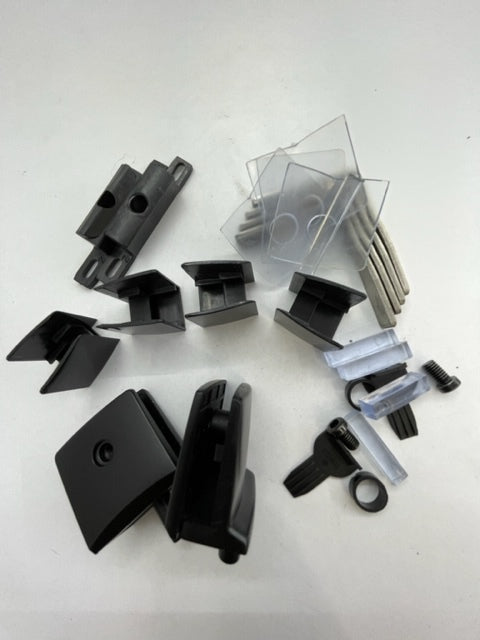 Black Shower pivot kit - suits Stegbar Grange Pivot Kit Black - overlapping