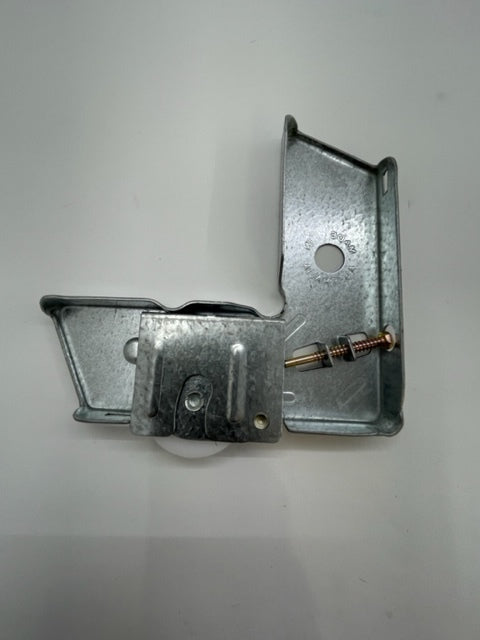 Security door adjustable corner stake and roller