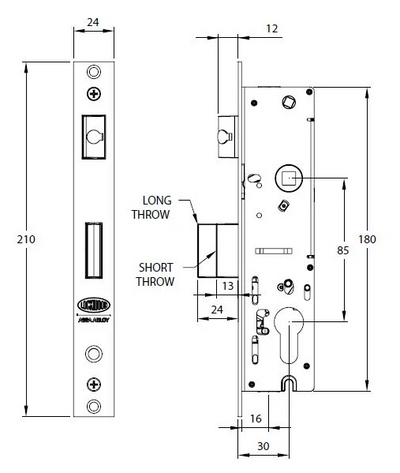 Furniture only - Lockwood Palladium  Aria set #27 lever set
