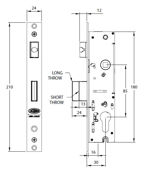 Furniture only - Lockwood Palladium  Aria set #27 lever set