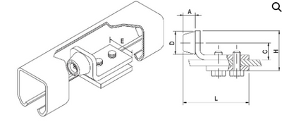 Internal Track stop - F80Z - overhead door stop