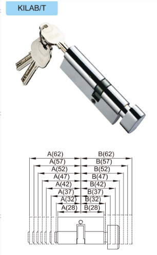 Cylinder, Barrel - Kll Euro cylinder Suits Kinlong French door lock
