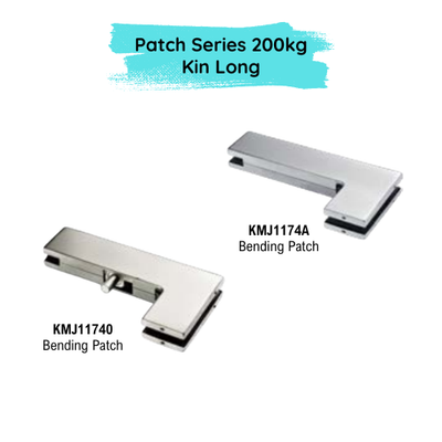 Glass Door Patch 200kg Series to suit Frameless Glass Door by Kin Long - SPECIAL ORDER