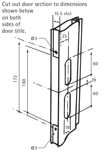 Security door lock sliding screen door Leichhardt by Whitco- Sold in components