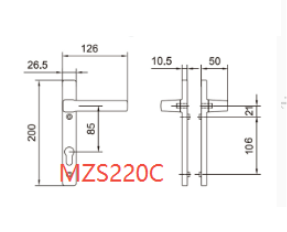 Furniture only - lever handles - WHITE - Suits Kinlong