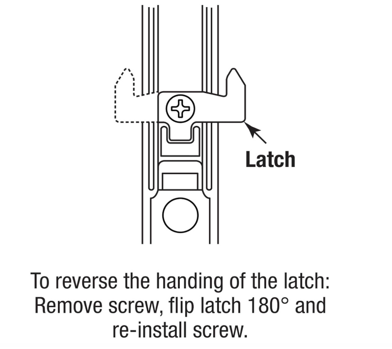 Sliding Patio Door latch - Flush Handle Hook style D handle