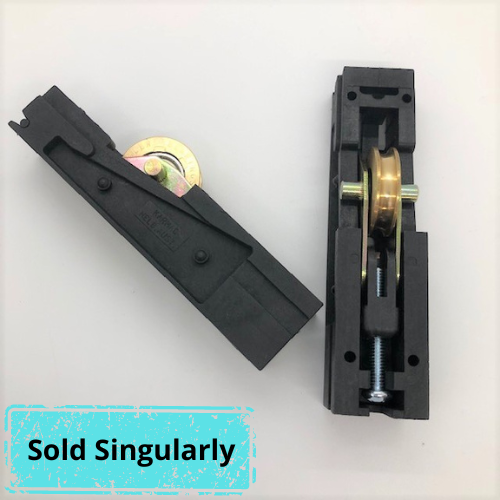 Door Carriage & Rollers Heavy Duty Brass- Sold singly