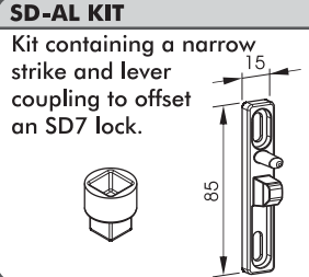Security door lock - Austral SD7 Murray - sold in components