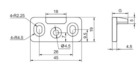 Locking plate to suit multipoint locks by Kinlong