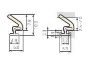 Seal to suit aluminium bifold doors tracks - Sold per meter