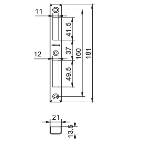 Door strike - Kinlong Hardware - suits hinged doors