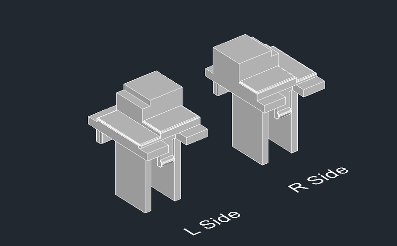 Window Slide Block- 3D printed- Sold per pair (LH & RH)