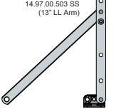 Truth 13 inch 330mm casement hardware - sold individually  special order in