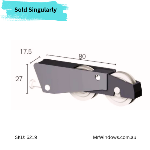 Sliding door roller - DR230 - double bogey Capral 889 School  - sold singularly