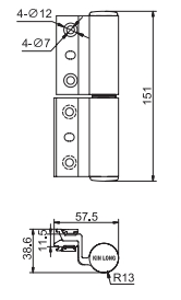 T-MJ35 Hinges by Kinlong - Sold Singly - SPECIAL ORDER