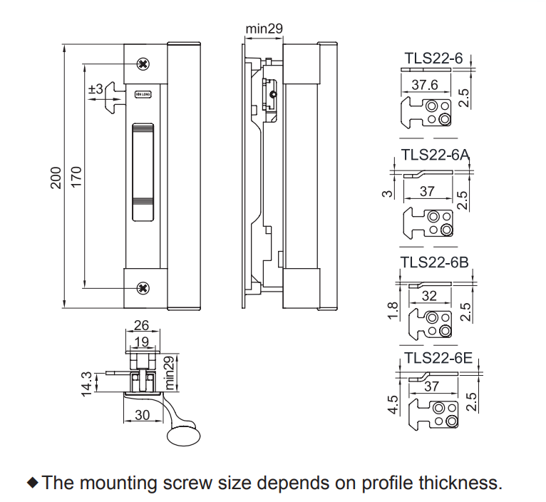 KIN LONG Sliding Lock Series - D-Type **SPECIAL ORDER**