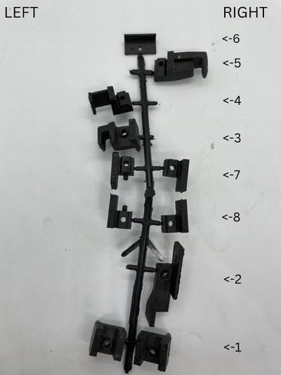 Truseal Sliding shower screen - components RH - Sold singularly