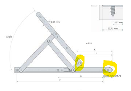 Truth Awning stays - HEAVY DUTY 34 series - sold singly
