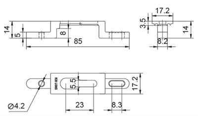 Door Strike/Keeper to suit Kin Long Sliding Door **SPECIAL ORDER**