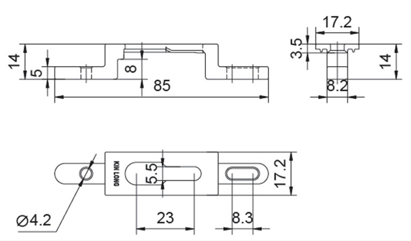 Door Strike/Keeper to suit Kin Long Sliding Door **SPECIAL ORDER**