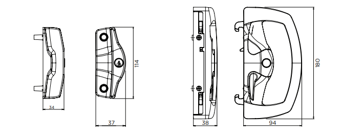 Sliding patio door lock - Austral Yarra Ridge (Ausloc) 1 x single