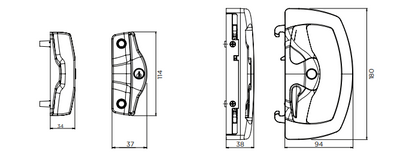 Sliding patio door lock - Austral Yarra Ridge (Ausloc) 1 x single