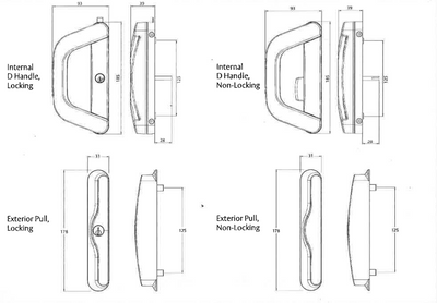 Albany Door Handle - Pearl White