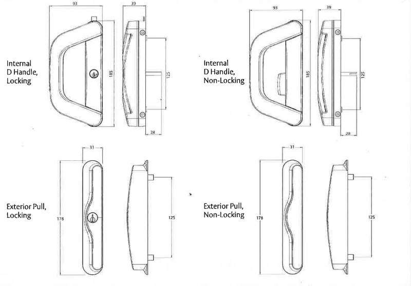 Albany Door Handle - Pearl White