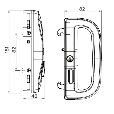 Austral Yarra View Curve -16mm strike - no cylinder - non locking