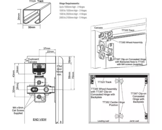 Cowdroy Triumph Stealth Bifold Door Wheel Hanger TT38500  - SPECIAL ORDER