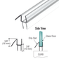 Shower Sweep With Drip Rail - suits 6mm glass - 1 x 770mm length