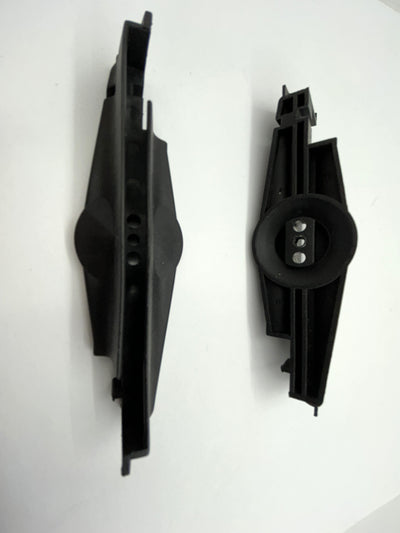 Diamond louvre clips - Sold as pair PAIR LH/RH - BLACK - suits 102mm blade