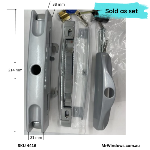 DS3010 Sliding Door Deadlock - ANDO/ CAREY -silver