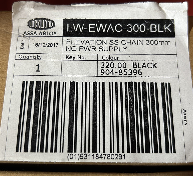Lockwood Elevation SS chain winder 300mm LW-EWAC-300-BLACK