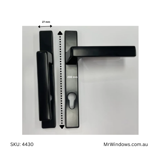 Kin Long Operable Lever Furniture only - lever handles - black - Suits Kinlong – Mr Windows AU