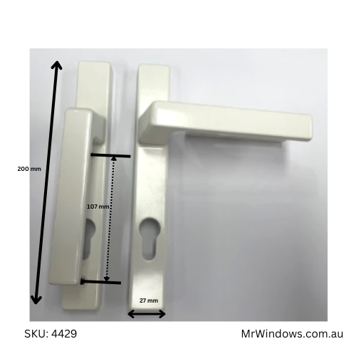 Kin Long Operable Lever Furniture only - lever handles - white- Suits Kinlong – Mr Windows AU