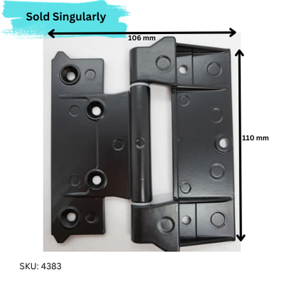 Hinge - suits Fairview MK1 - aluminium frame to timber door - Black