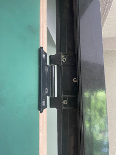 Hinge - suits Fairview MK1 - aluminium frame to timber door - Black