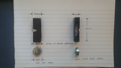 Window carriage and rollers - 3D Printed
