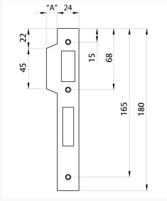 Hinged door lock - Induro body, Verona furniture
