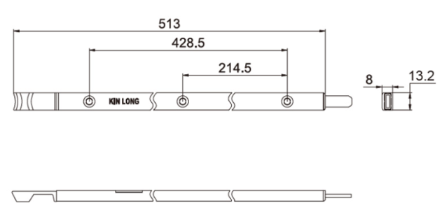 Surface mounted drop bolt - Kinlong SCX500A