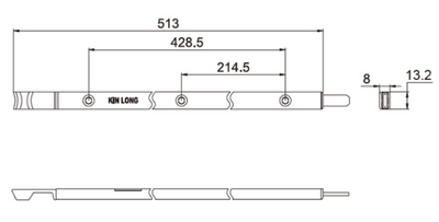 Surface mounted drop bolt - Kinlong SCX500A