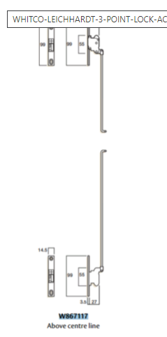 Security door lock sliding screen door Leichhardt by Whitco- Sold in components