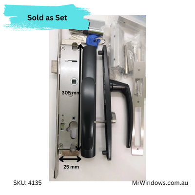 Lift to lock multi-point mortice lock set - replaces Bradnams Signature series